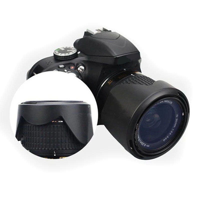 Kamery Príslušenstvo pre Nikon D3300 D5300 1pc Vysokej Kvality HB-N106 clona Univerzálny Objektív Kapota Odtieň Black Mayitr