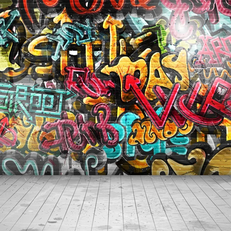 Laeacco Grunge Graffiti Tehlovej Steny Podlahy Portrétnej Fotografie Prostredí Vinyl Vlastné Bezšvíkové Pozadia Rekvizity Pre Photo Studio
