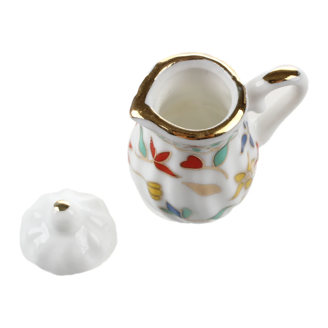 MACH 15 Kus Miniatúrny domček pre bábiky riadu porcelán, čaj nastaviť riad Pohár doska Farebný kvetinový tlač