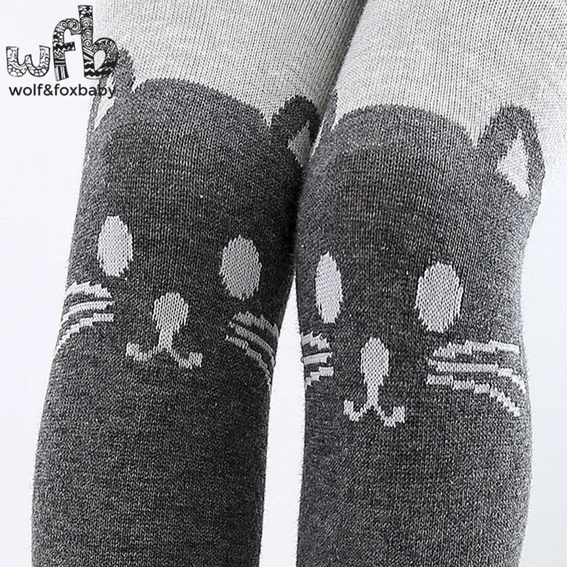 Maloobchod 3-9 ročných detí pantyhose bavlna mačka detské ponožky