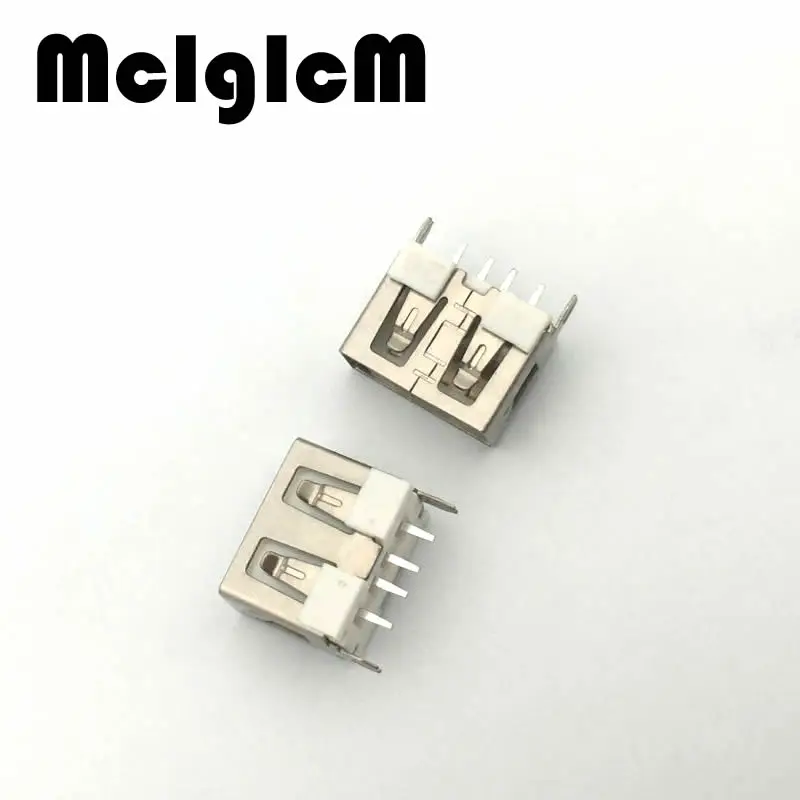 MCIGICM 100ks USB 2.0 4Pin Typu Female Zásuvka Konektor Krátke Štýl pre Prenos Dát Plnenie Doprava Zadarmo