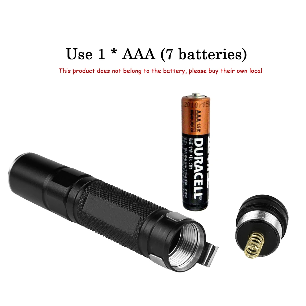 Mini zoom LED baterka cree q5 lampada led lanterna lampa Pocket torch linterna svetlo klassiker Spona na svetlo používať aaa