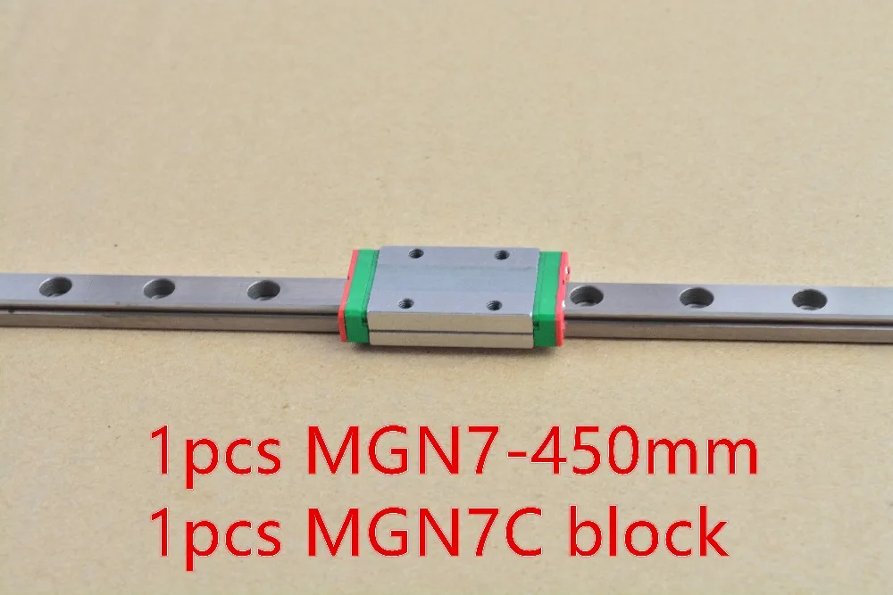 MR7 7mm lineárne železničnej sprievodca MGN7 dĺžka 450mm s mini MGN7C alebo MGN7H lineárne blok miniatúrne lineárne pohybu sprievodca spôsobom 1pcs