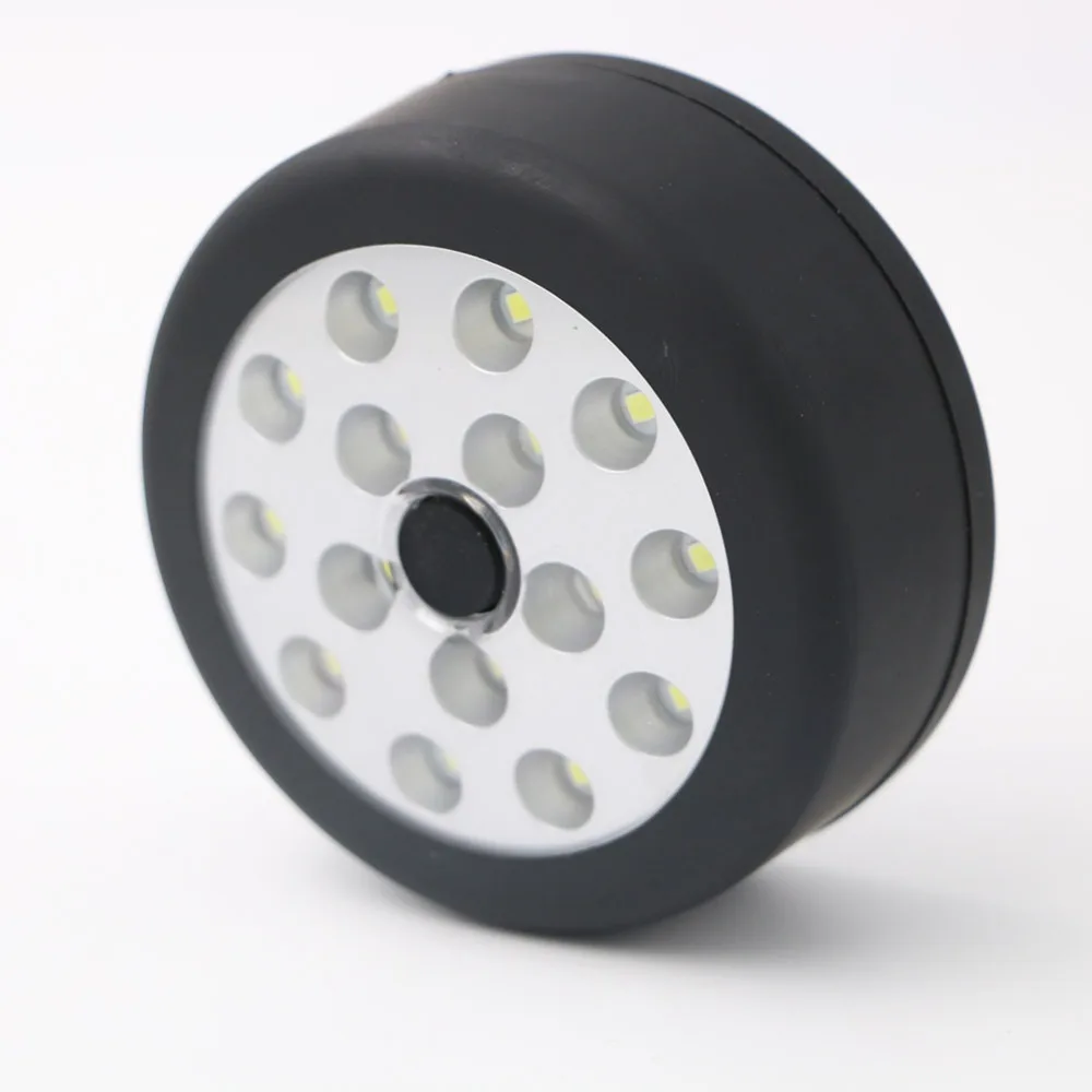 Multifunkčné 15 LED Kolo Baterka Pochodeň Vonkajšie Šikovný Lampy Prenosné pracovnom Tábore Ľahký Stan Visí Lampa s Magnetom Háčika 3*AA