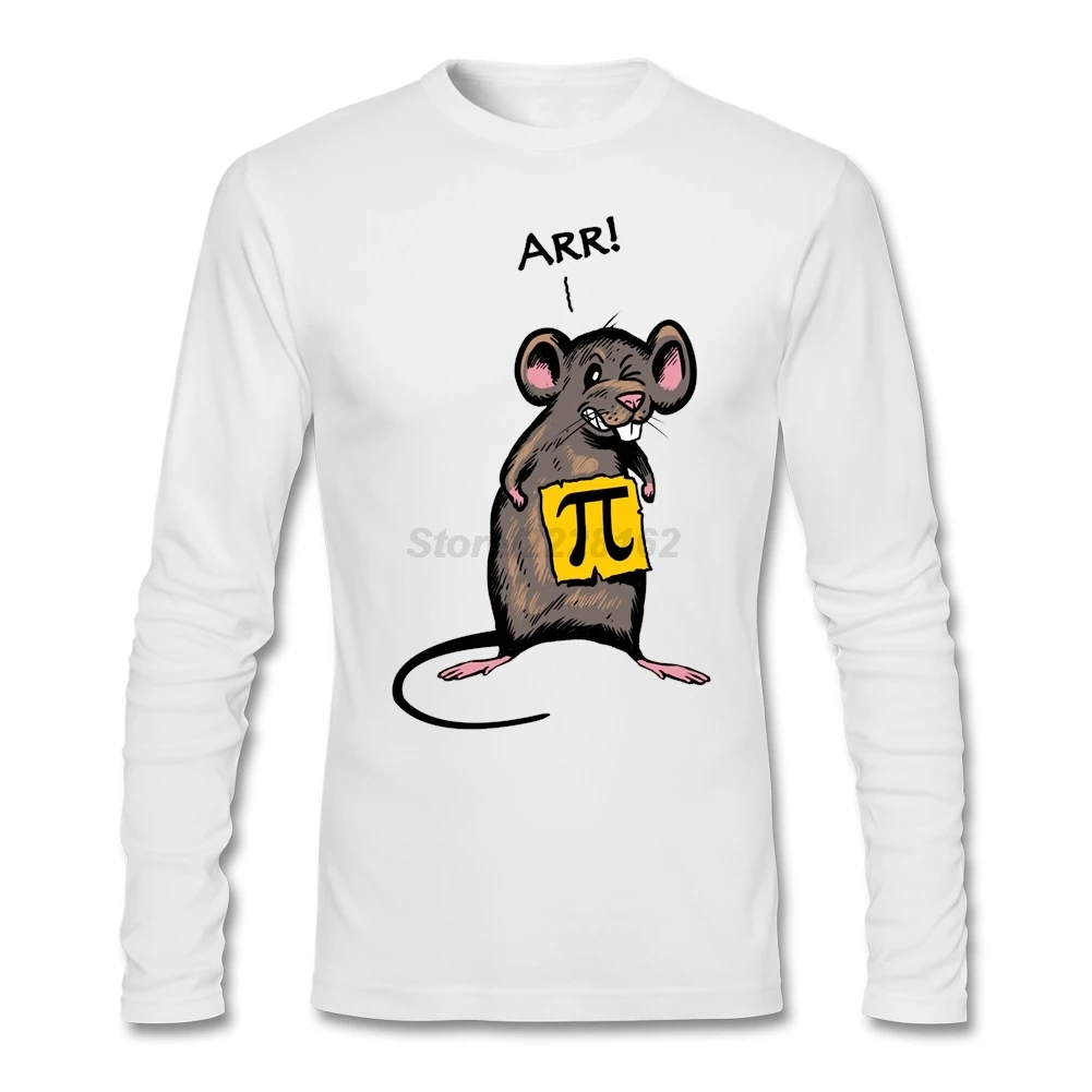 Myš Japonský T-shirt Mens Celej Rukáv Ázijské Veľkosť oblečenia Vzory Pirát (Pi-Potkan) pre Mužov