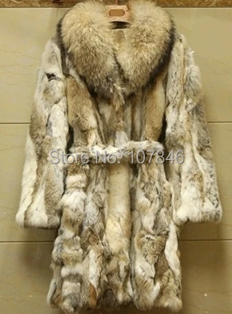 Móda Skutočné Reálne Plátky Králik Kožušinový Kabát Mýval Kožušiny Golier Zimné Ženy Kožušiny Výkopu vrchné oblečenie Coats Oblečenie 3XL 1464