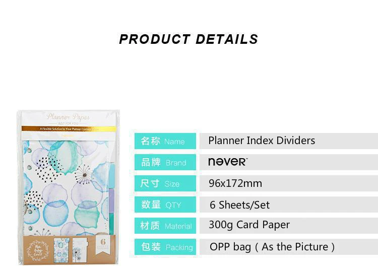 Nikdy Púpava Špirála Notebook Index Deliče Pre Dokibook A6 Projektant Náplň Papier Kórejský Stationery Office A Školské Potreby