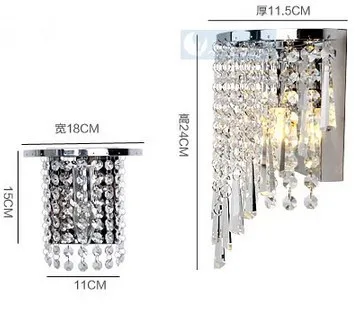 Nové moderné módne nástenné svietidlá nástenné svietidlo crystal posteľ-osvetlenie crystal E14 arandela parede lampy