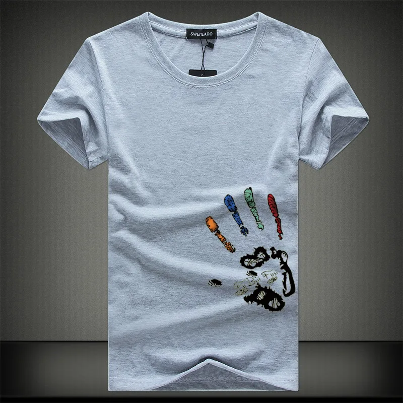 Nové Pánske Tričká Módne Leto O-Krku Slim Fit Krátky Rukáv T Shirt Mužov Mercerized Bavlny Značky-Oblečenie Bežné Muži T-Shirt