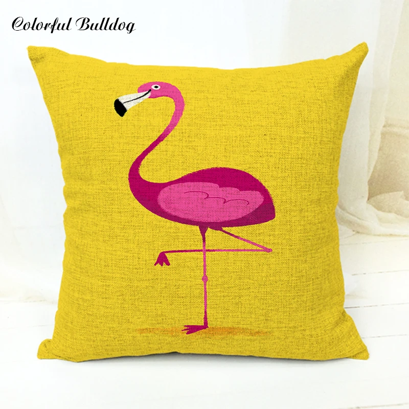 Obliečky na Vankúš Prípade Krásny Pár Flamingo Capa De Almofadas 45*45 cm Domov Bielizeň Bavlna Domov Gauči Sídlo Dekor Vankúše