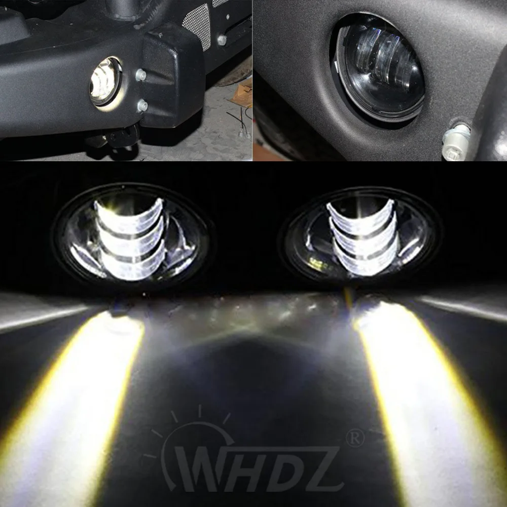 Okolo 4 Palcov Led Hmlové Svetlo predné svetlo 30W Projektor objektív S Halo DRL Lampa pre Jeep Wrangler Chrysler Dodge Predný Nárazník Svetlá