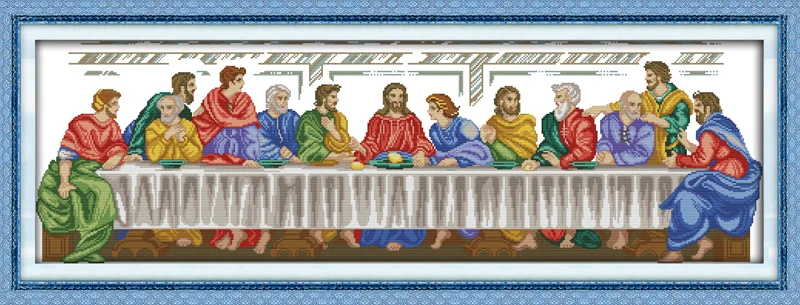 Posledná Večera Ježiša Christian diy maľovanie počíta tlačené na plátno DMC 11CT 14CT Cross Stitch súpravy výšivky, výšivky Nastaviť