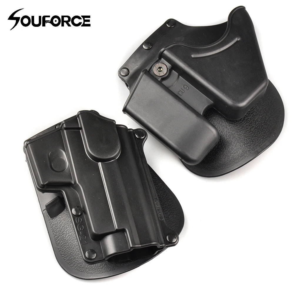 Pravou Rukou Pádlo Závesu Časopisov CU9 Black Handcuff Závesu Pištole Puzdro pre Outdoor, Lov Airsoftové zbrane Príslušenstvo