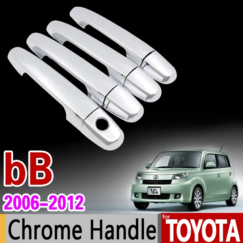 Pre Toyota bB 2006 - 2012 Chrome Rukoväť Kryt Výbava pre Daihatsu Coo Materia pre Subaru Dex Nálepky Auto Styling 2007 2009 2011