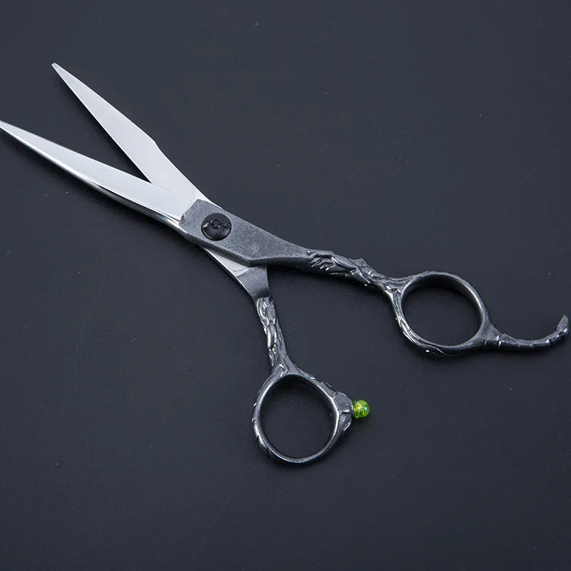 Profesionálne Japonsko 440C šedá Scorpion vlasy nožnice taška nastaviť rezanie nožnicový holič rednutie nožnice scisors kadernícke nožnice