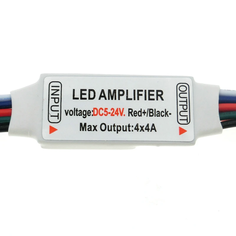 RGBW LED Amplifer DC5-24V 4A * 4 Kanál LED Zosilňovač pre RGBW LED Pásy Napájanie Repeater Konzoly Radič.