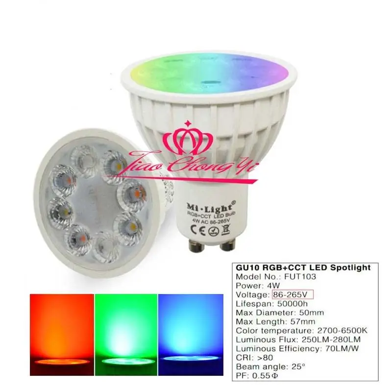 RGBW W/WW E27 GU10 MR16 LED Svetlo Stmievateľné RGB Žiarovky Lampy 2.4 G Bezdrôtový Milight