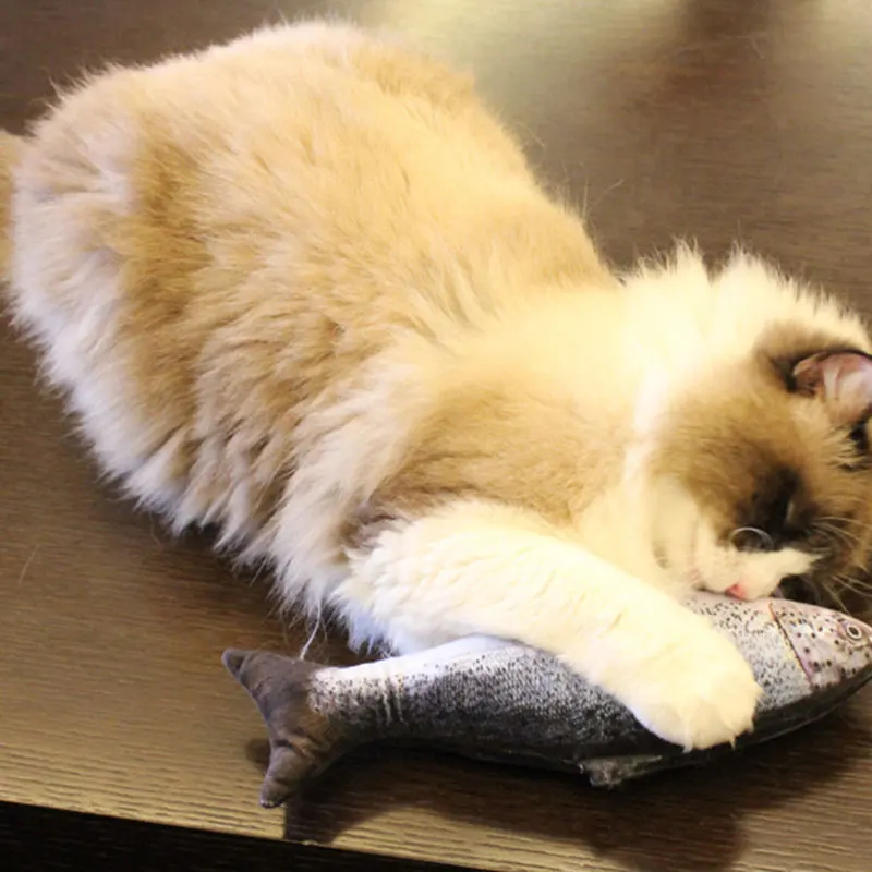 Simulované Načechraný Umelé Ryby Cat Hračka Vankúš pre domáce Zvieratá Mačiek, Mačiatok Mačiatko FP8