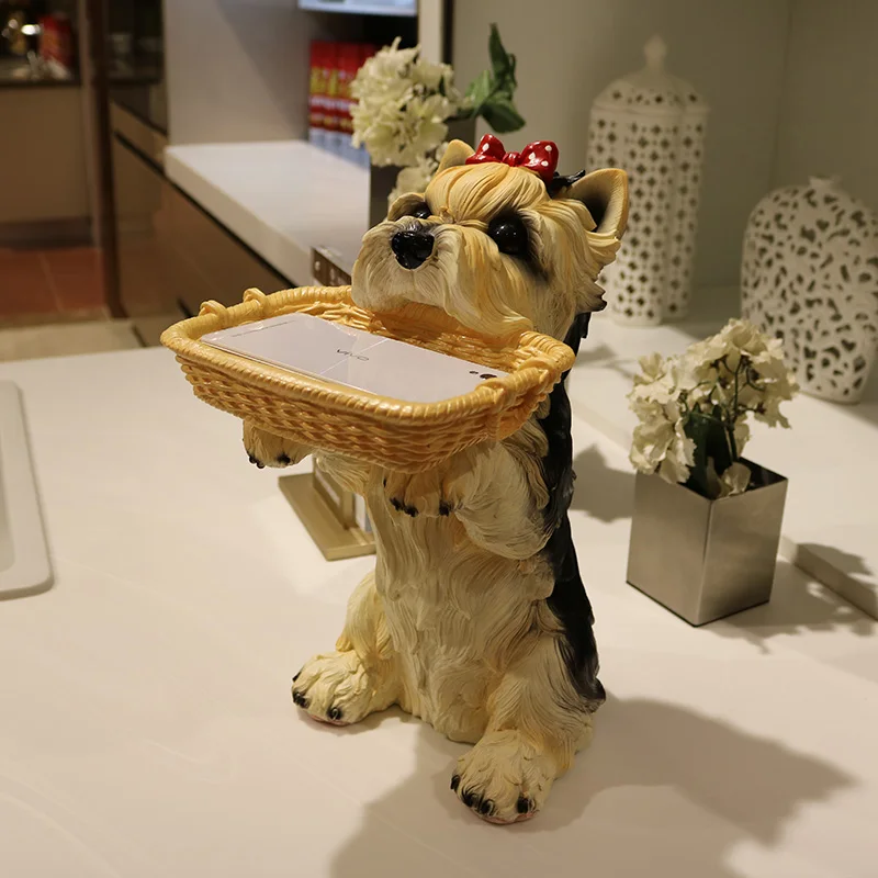 Simulácia živice francúzsky Buldog psa figúrky domova remesiel miestnosti dekorácie živice figúrky zvierat psa Úložný Box socha