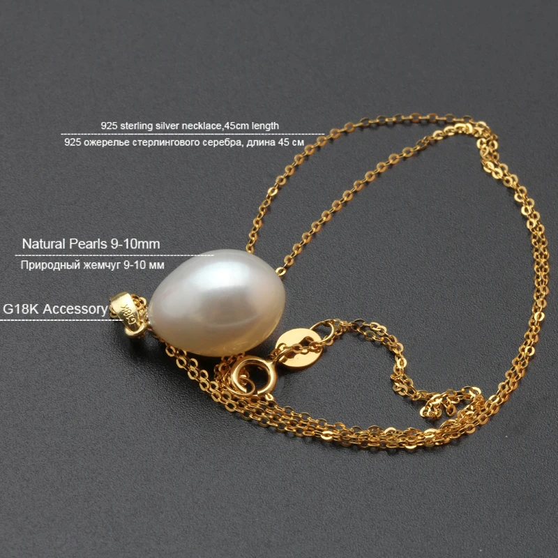 Svadobné 18k zlaté šperky, náušnice, sety ženy,zlaté náušnice prívesok 925 strieborný náhrdelník reťazca sladkovodné perly výročie darček