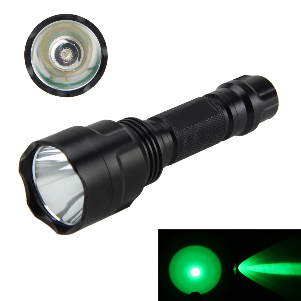 Taktické 5000Lm O5 Zelená LED Baterka Lov Svetlo, Pochodeň 1-Režim Lampy Osvetlenia 18650 Batérie