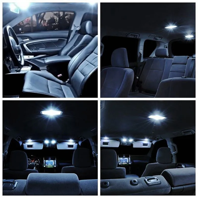Tcart 9pcs Auto Led Žiarovky Biele Auto Interiérové LED Vnútorné Osvetlenie, Biela Čítanie Žiarovky Pre Chevrolet Captiva príslušenstvo 2006-