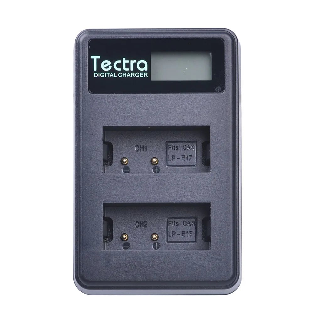 Tectra 2 ks LP-E17 akku Batérie + LCD USB Duálna Nabíjačka pre Canon EOS 200D 750D 760D 8000D 800D M3 M5 Rebel T6i T6s KISS X8i