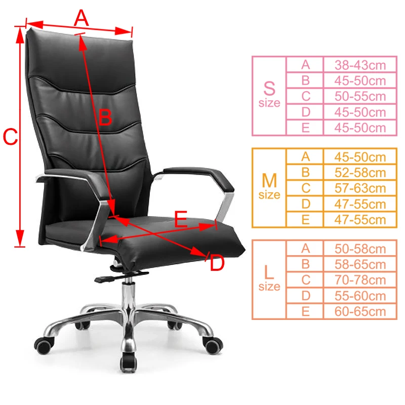 Univerzálna veľkosť Žakárové stoličky kryt Počítača Office elastické kreslo, Poťahy sedadiel Rameno Poťahy Úsek Rotujúce Výťah