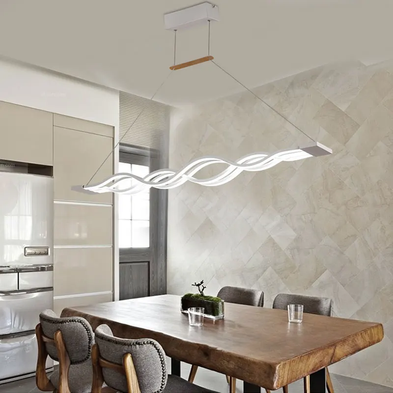 Vlna dizajn moderná jedáleň Studyroom prívesok svetlo , led osvetlenie, AC 85-260V 80W kuchyňa prívesok svietidlo svietidlo bar