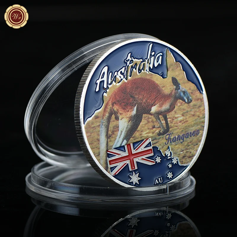 WR Austrálsky Striebornú Mincu 999.9 Strieborné Pozlátené Klokan Pamätné Mince obchod so Ohrozených Roztomilý Zvierat Umenie Ornament