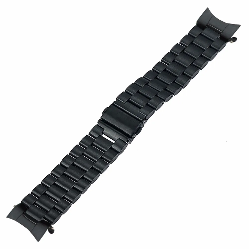 Zakrivené Konci Nehrdzavejúcej Ocele Watchband +Nástroj pre Samsung Výstroj S3 Klasické Hranici Smart Hodinky Kapela Šport Zápästie Popruhu Pásu Náramok