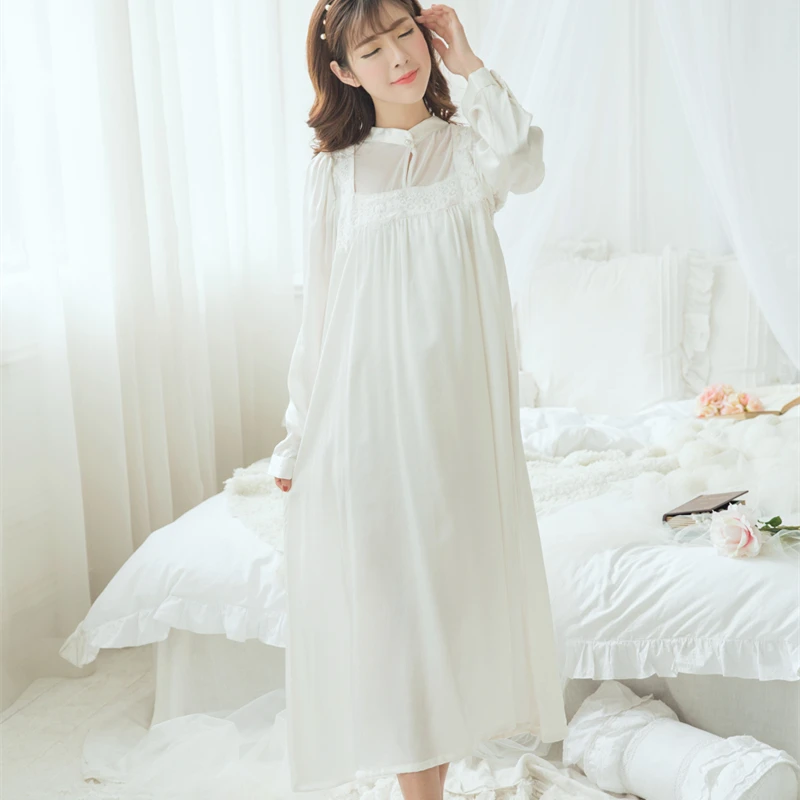 Ženy Nightgown Hodváb Sleepwear Vintage Nightgown Elegantné Dámske Šaty z Hodvábu saténové Šaty Vysoko kvalitné textílie