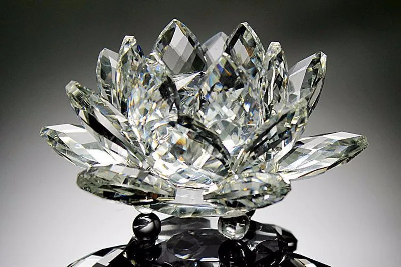 Žiarivý Klenot terárium Art&kolekcia Umelých jasné, Crystal Lotus Feng shui doplnky 140mm dekor Strany Magic Šperky