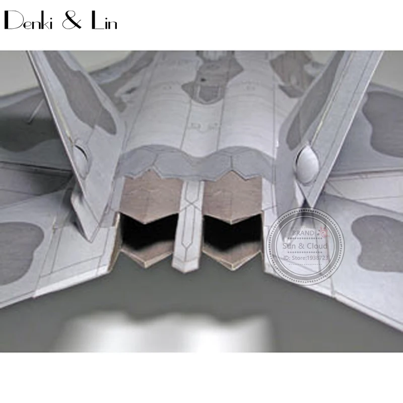 1:32 DIY 3D Americký Lockheed Martin F-22 Raptor Stíhačka Lietadlo Papier Model Zostaviť Puzzle Hra DIY Deti Hračka
