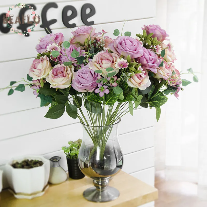 1 Banda Európskej Umelý Kvet 11 Hlavy Rose Svadobné Kvety Floristry Strana Domov Dekoratívne 5 Farieb