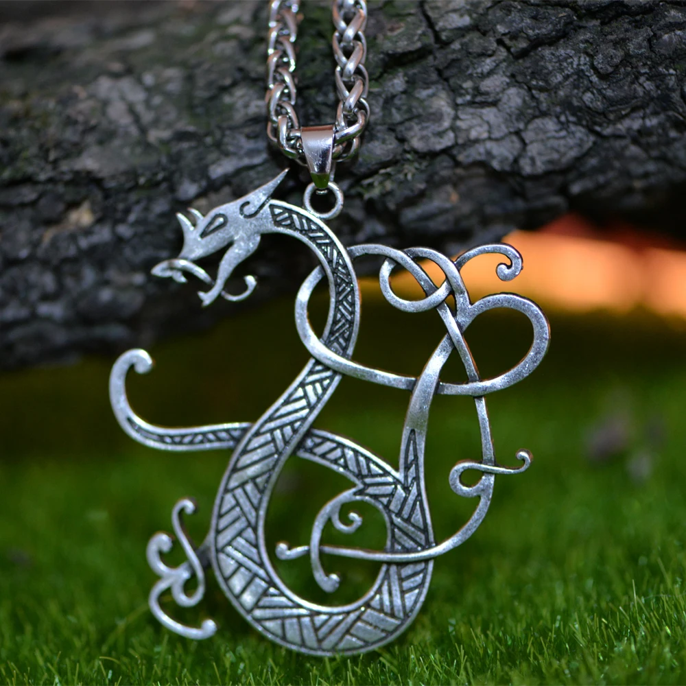 10pcs Langhong Nordic Vikingovia Náhrdelník Škandinávskych Dračí Amulet prívesok Náhrdelník Severanov Šperky Talizman