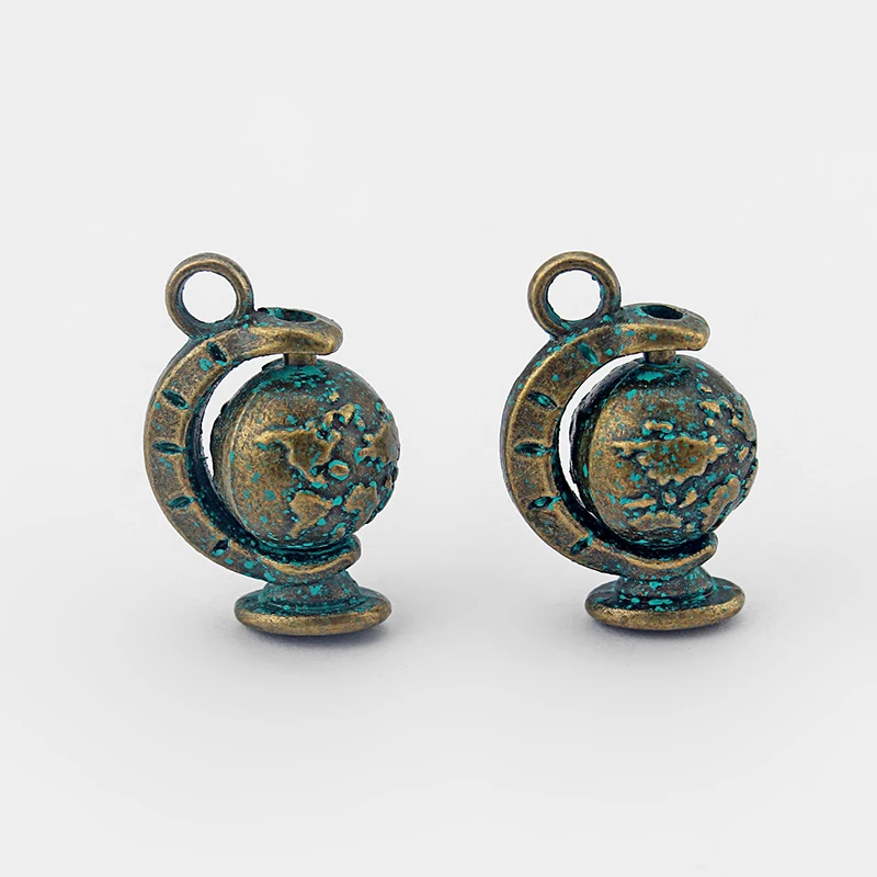 10pcs Svete Otočný Zemi pozemský Svet 3D Charms Prívesky Korálky Šperky Zistenia 18 mm