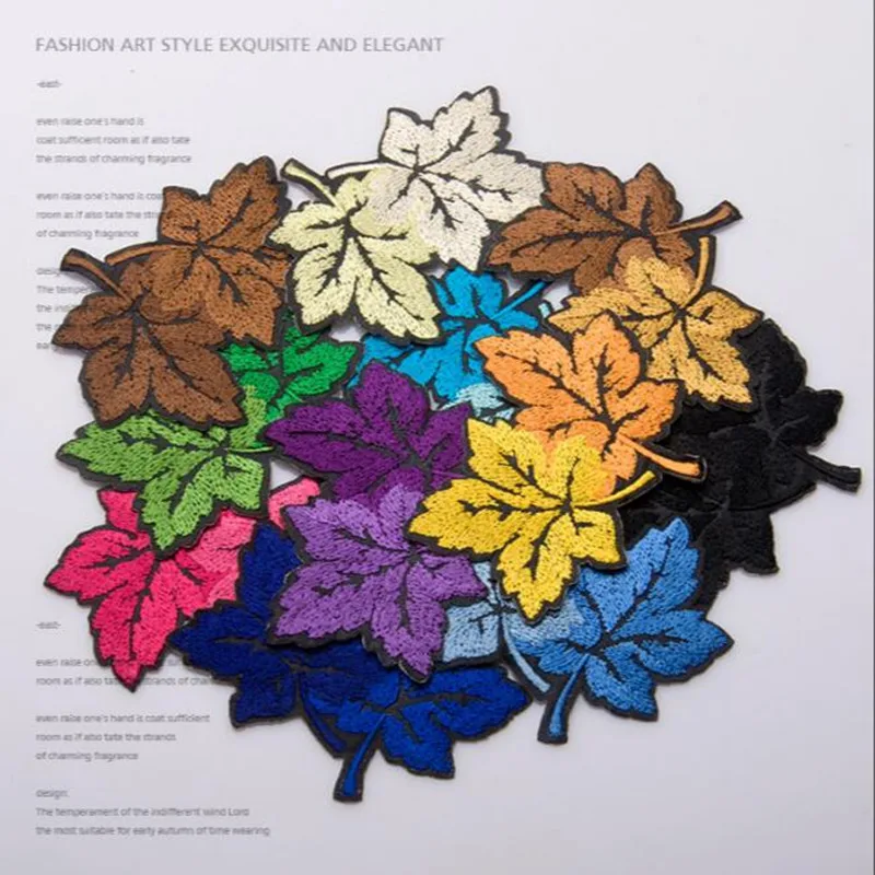 1pcs Farebný list patch taveniny lepidlo oblečenie patch nášivka výšivky kvet DIY príslušenstvo