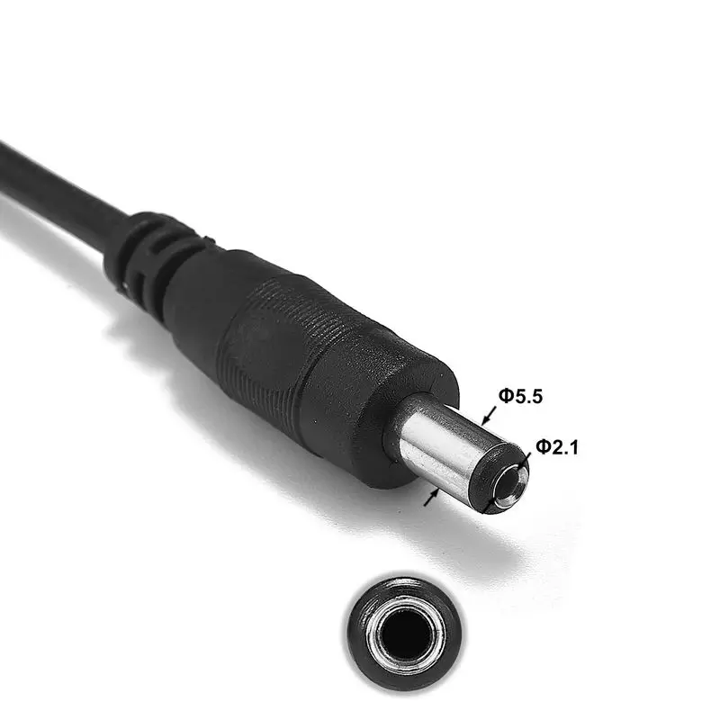 5,5 mm x 2.1 mm Muž DC Napájací Konektor Predlžovací Kábel 22AWG 15 cm Muž DC Jack Plug Rozšíriť Drôt Pre CCTV Kamery, LED Pásy Svetla