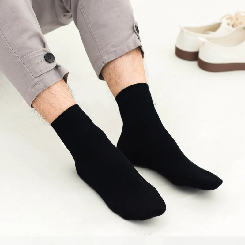 5 Párov Mužov Ponožky jednofarebné Bavlnené Klasická Businness Bežné Ponožky Letné, Jesenné Vynikajúcu Kvalitu Priedušná Muž Ponožka meias