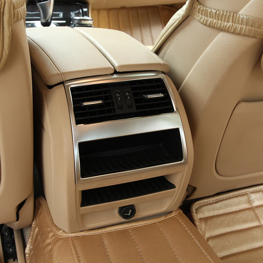 ABS Chrome Interiéru Príslušenstvo Zadné Klimatizácia Zásuvky Výbava Nálepka Pre BMW 5 Series f10 520 525 2011-2017