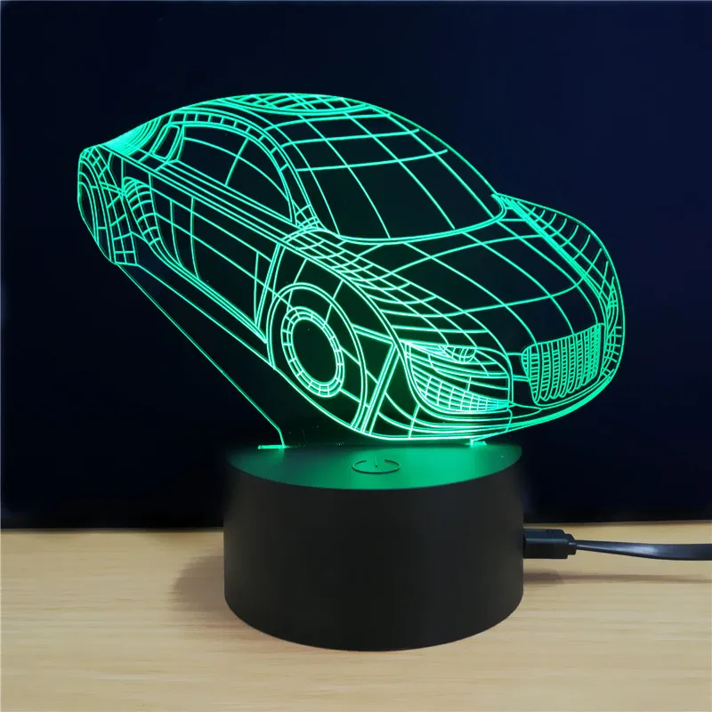 Auto 3D LED Svetelné Znamenie, Akryl LED Prihlásiť Domova Darček Bar Ploche Dekorácie Panely Doska Tabule