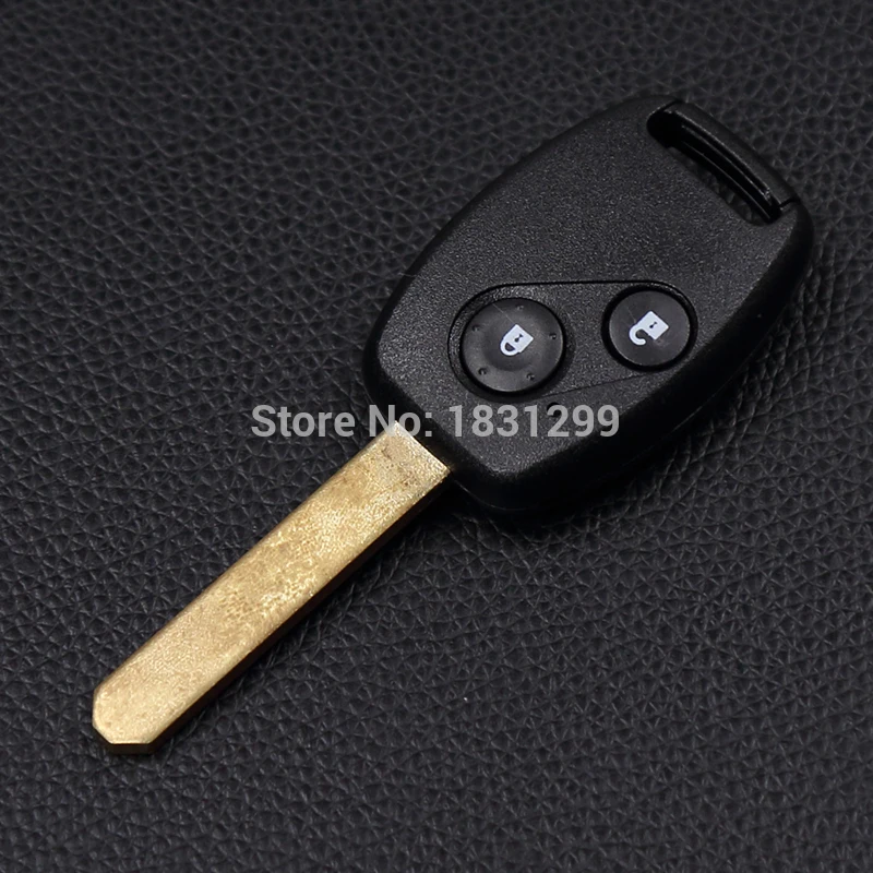 Auto styling 2017 kvalitné auto kožené keychain prívesok na pokrytie pre Honda auto candy bar kľúče, 2 tlačidlo diaľkové ovládanie prípade