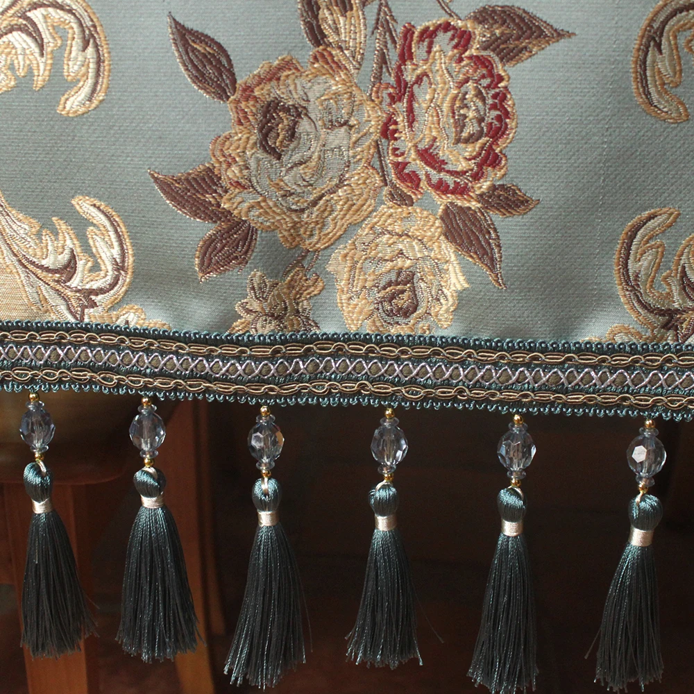 Blue Classic obrus Luxusné Žakárové Európsky Štýl Tabuľky Kryt pre Jedálenský Stôl Dekorácie Formálne Obrus Vlastná Veľkosť