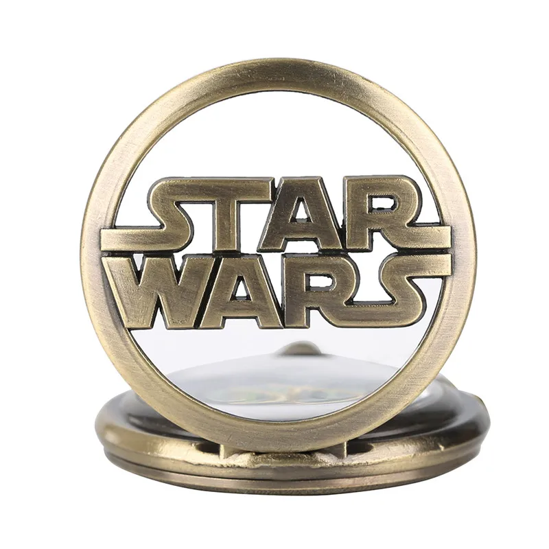 Bronz Star Wars Dizajn pánske Quartz Vreckové Hodinky Módne Darček v Pohode Prívesok Náhrdelník Reťazca Relojes de bolsillo 2018 NOVÉ prírastky