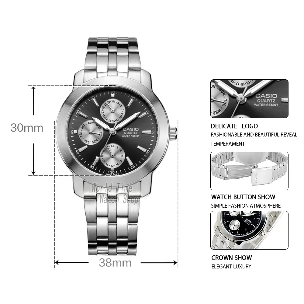 Casio hodinky Voľného času športové nepremokavé pánske hodinky MTP-1192A-1A MTP-1192E-1A MTP-1192E-7A