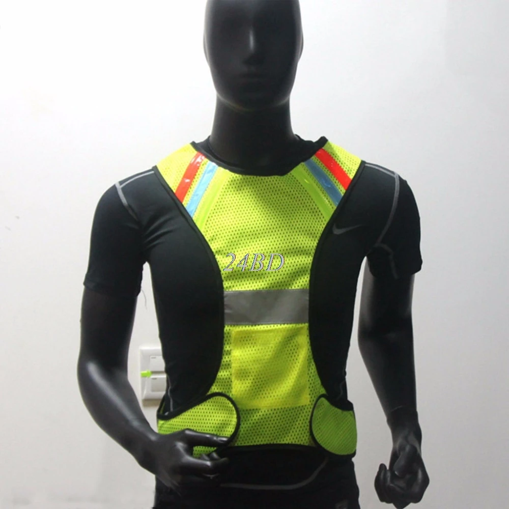 Cyklistická Reflexná Vesta LED Beží Vonkajšie Bezpečnostné Jogging Priedušná Viditeľnosť J03