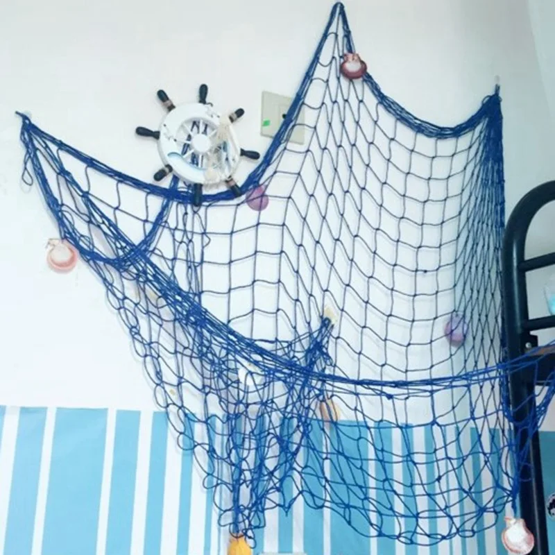 Dekoračné siete okno príslušenstvo bytového zariadenia, morské nástenná maľba štýle Stredomoria lano sietí dekorácie