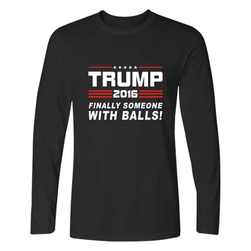 Donald Trump T-shirt Mužov Bežné Dlhý Rukáv TShirts a USA Prezidentské, Aby Amerika Opäť Skvelé Tričká, v Bavlna Tee Tričko