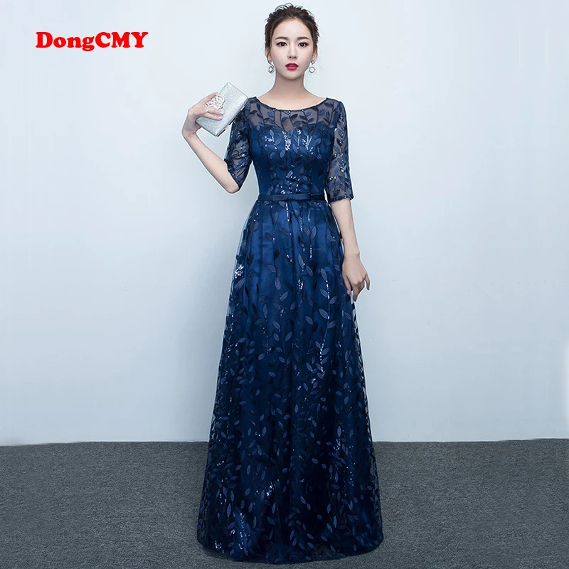 DongCMY 2018 nový príchod módne formálne dlhé elegantné ženy festa čipky večerné šaty
